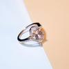 S925 Sterling Silver Ring Rose Gold Gemstone Nano Ladies Morgan Stone Rings