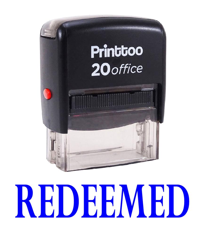 Printtoo Self Inking Rubber Stamp Office Канцелярские товары REDEEMED Custom