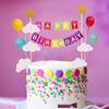 1pc, Rainbow Cake Decoration 15pcs Top Flag, Colorful Rainbow Cake Birthday Party Decoration