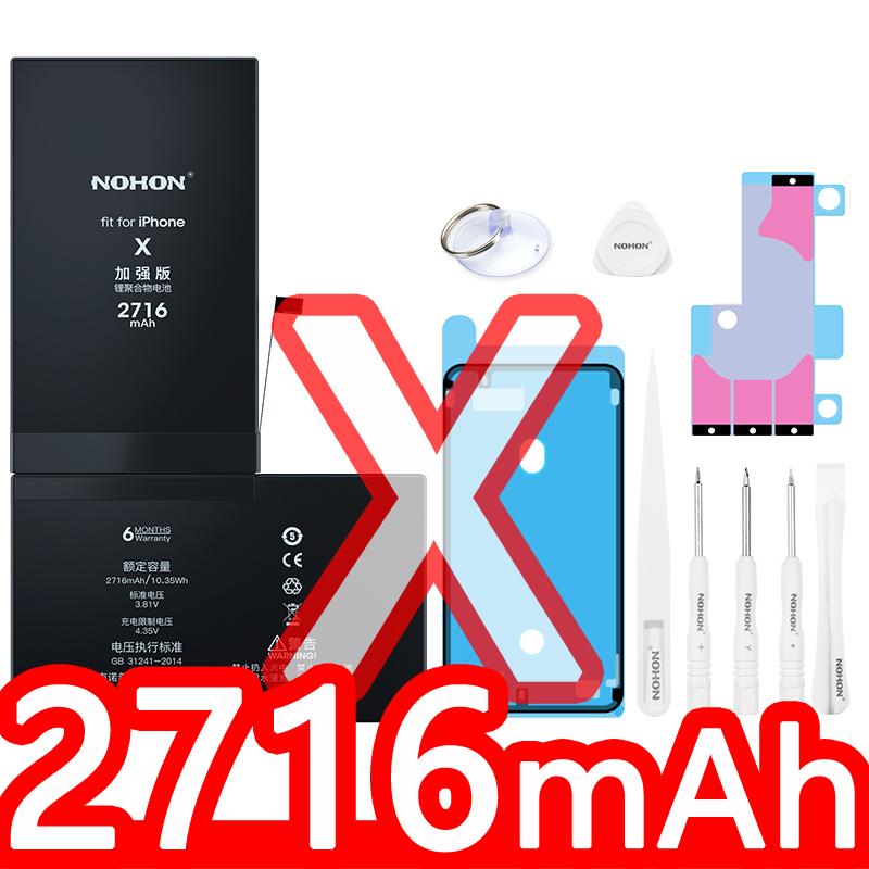NOHON Battery For iPhone 6 7 8 Plus X XR XS XSMAX 11 Pro Replacement Original Capacity Polymer Mobile Phone Battery