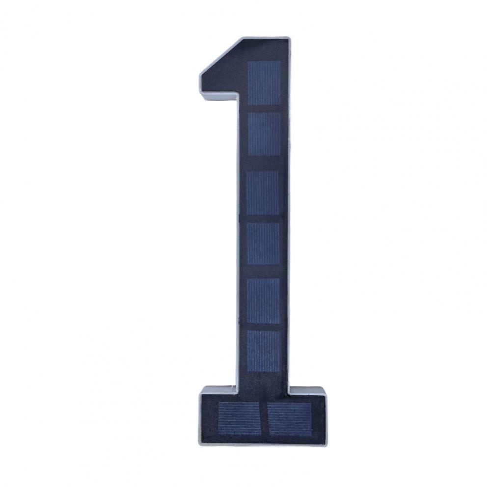 Waterproof LED House Number Plaque 6.7IN Solar Digital Doorplate LED Address Numbers Signs Outdoor