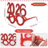 2026 New Year Eve Party Glasses Frame Holiday Party Decoration Supplies Kids Gift Favors 2026 Funny Christmas Photo Booth Props