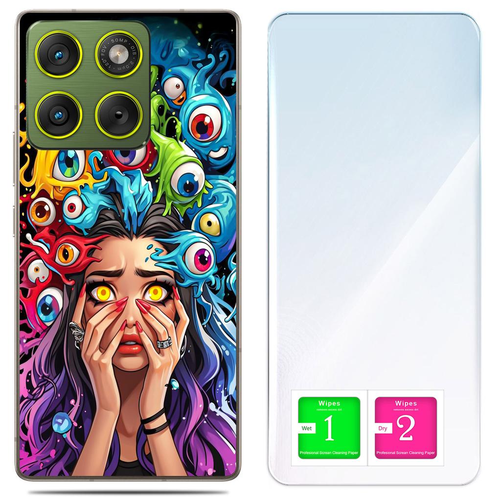 Etui Do Motorola Edge 70 Obudowa Foto Case Plecki Grafika Oczy + Szkło