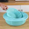 Bingyue Круглая пластиковая мойка для овощей и дуршлаг, Зеленая, 3 шт.
