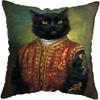 Vintage Painting Cat Dog Animal Pillow Cover Car Decor Cushion Cover Home Sofa Bed Cushion Cover
