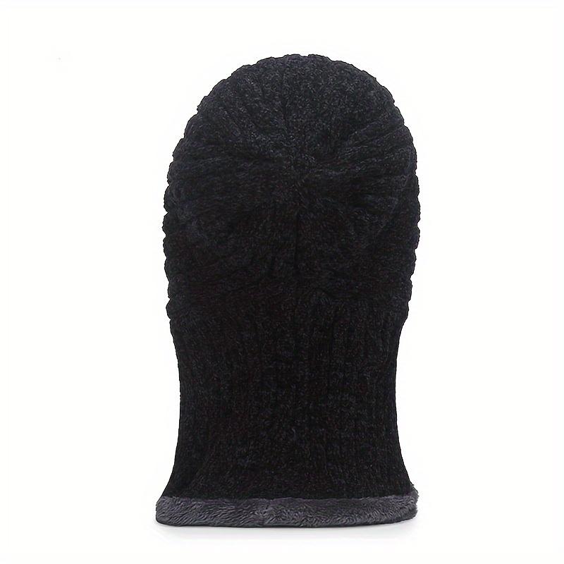 One-piece Windproof Hooded Scarf with Fleece Lining for Ear and Neck Protection - Perfect for Outdoor Cycling and Skiing