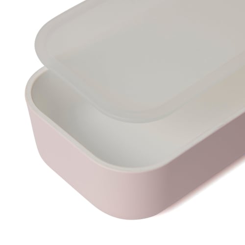 Francfranc logo lunch box, 2-tier, pink, dishwasher safe, with dividers