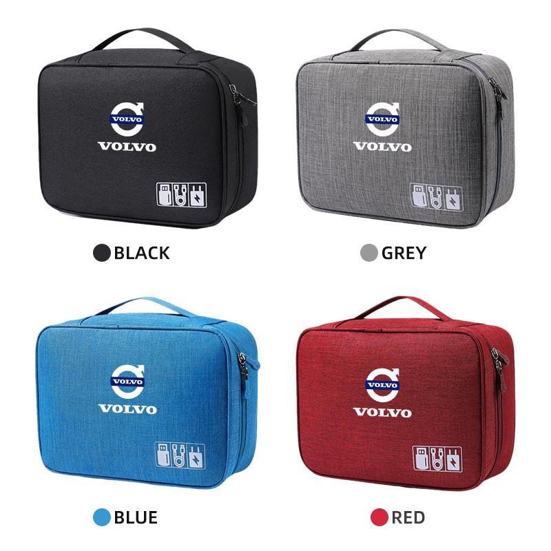 Multi-functional Large Capacity Waterproof Digital Electronic Organizer Storage Bag For Volvo V40 V60 V90 XC40 XC60 XC90 S60 S90