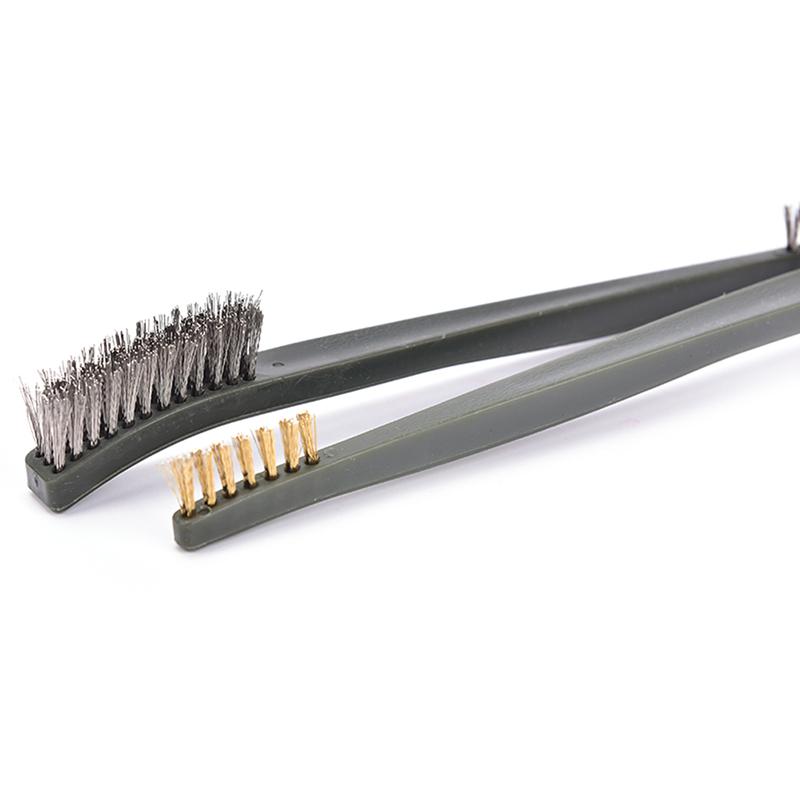 Набор инструментов для чистки оружия, двухсторонний, 3 стальных щетки и 4 нейлоновых отмычки