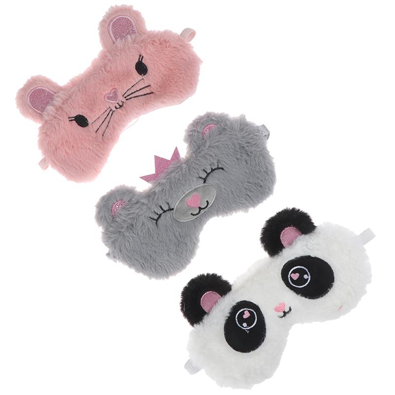 Женская плюшевая маска для глаз с белой пандой, повязка на глаза, повязка на глаза, маска для сна, подарок