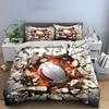 Exploding Rugby Impact Design Bedding Duvet Cover Set  (1*Duvet Cover 2*Pillowcases, without duvet insert)