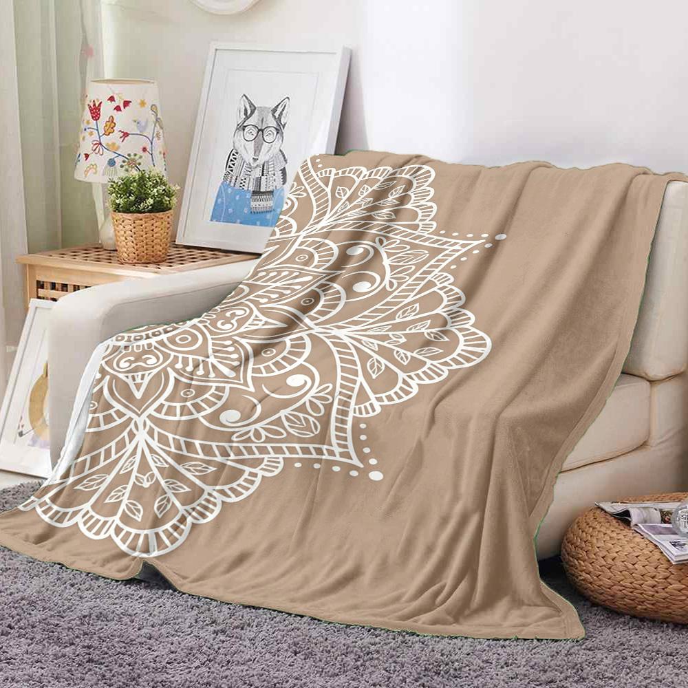 Mandala Flannel Blanket Throw Blanket Soft Warm Sofa Bed Camping home Decor Unique Christmas Gift C9261636