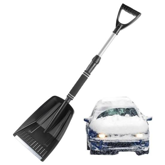 Car Snow Shovel Adjustable Length Foldable Emergency Snow Shovel for Car Portable Snow Shovel for Driveway Camping Garden Mud And Snowman