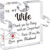 Engraved Acrylic Block Puzzle Piece Lovely Gift for Mom Grandma Wife On Mothers Day from Husband Daughter Son
