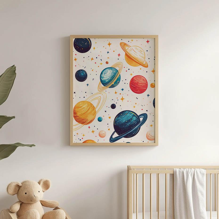 Plakat Kosmiczna Harmonia Plakat Kosmiczna Harmonia, 40X50 Cm, Rama Aluminiowa Czarna, Papier Matowy 230 Gsm