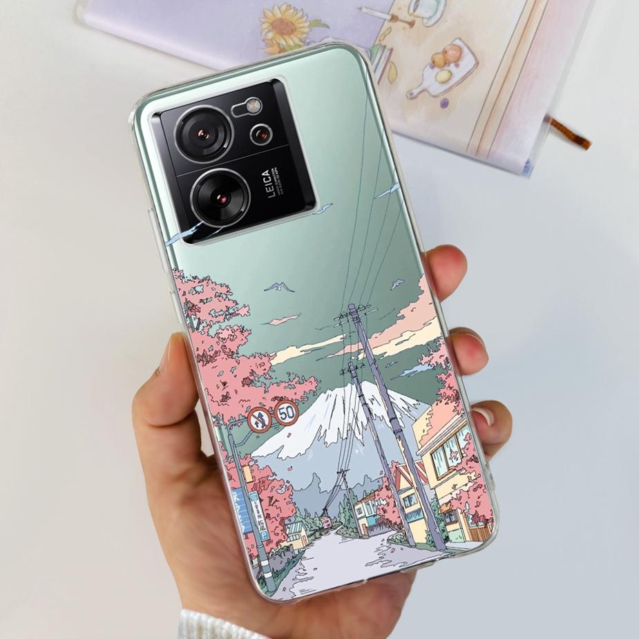 Чехол для Xiaomi 13T Pro Роскошная окрашенная задняя крышка Прозрачный силиконовый чехол для телефона Для Xiaomi Mi 13T Pro 13TPro Мягкие чехлы Сумки 6.67''
