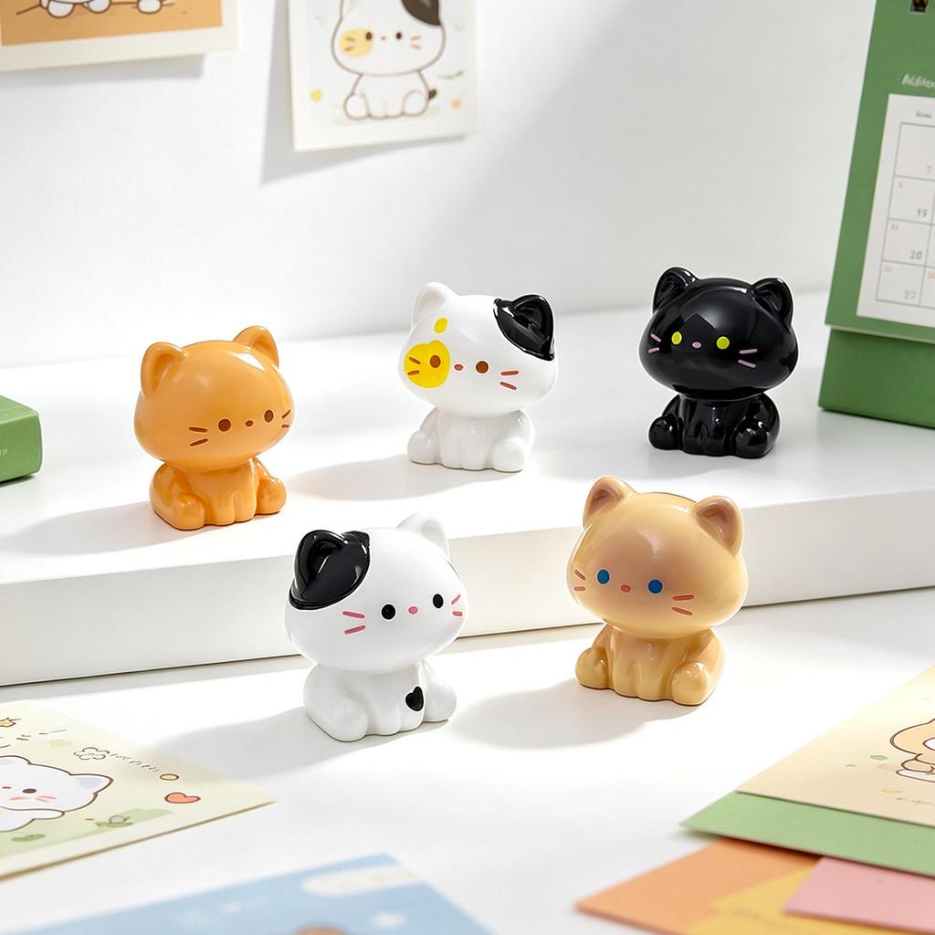 6Pcs/set Cartoon Mini Pet Cat Miniatures Resin Animal Ornament Fairy Garden Decoration Moss Terrarium Micro Landscape