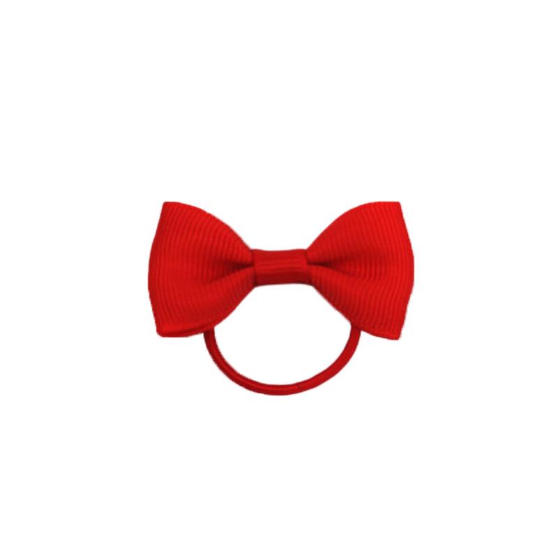 2-дюймовая однотонная резинка для волос с бантом для девочек - лента гросгрейн, резинка