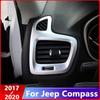 Для Jeep Compass 2017 2018 Автомобильная передняя левая и правая вентиляционная панель из углеродного волокна, накладка на рамку, Стайлинг автомобиля