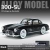 2024 New 1:24 Mercedes Benz 300SL Alloy Classic Vintage Car Model Car Model Diecast Metal Pull Back Sound Light Car For Children Gift