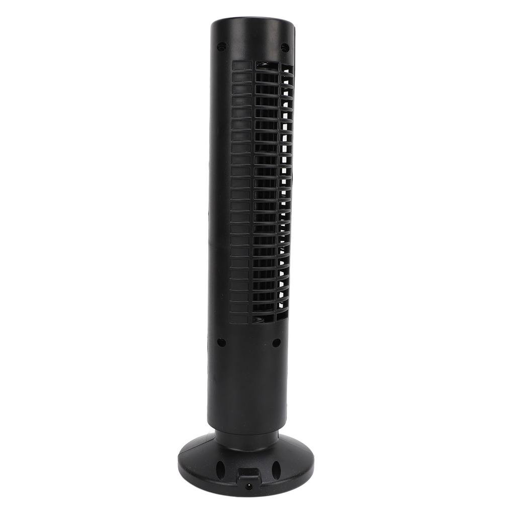 Smart Floor Fan Black Quiet 2 Speeds Powerful Bladeless Tower Fan for Home Bedroom Office Room