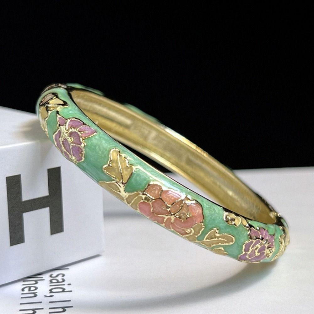 Двойной браслет пион филигранный цветочный браслет традиционный женский браслет на руку подарки для женщин и девочек