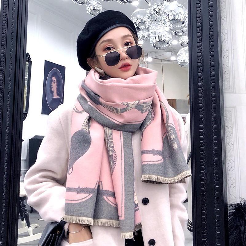 Winter Cashmere Scarf Lady Design Luxury Brand Warm Pashmina Blanket Wraps Women Shawl Female Decoration Thick Foulard