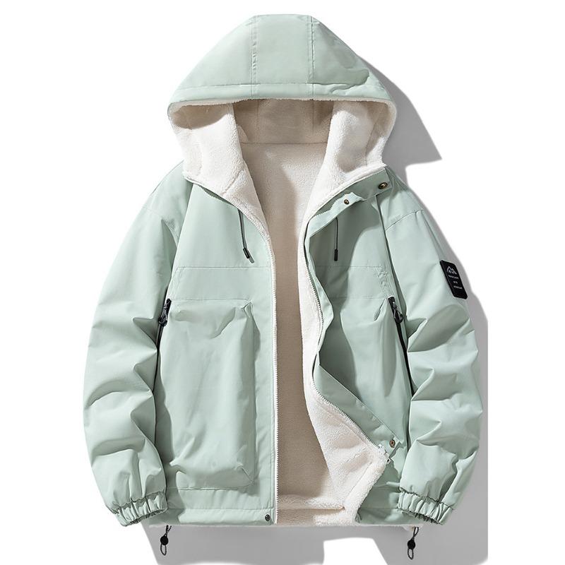 Двусторонняя уличная пуховая куртка с хлопковой подкладкой, куртка-инструмент с капюшоном, мужской трендовый бренд в стиле хай-стрит, куртка с хлопковой подкладкой с зарядкой, зимняя модель