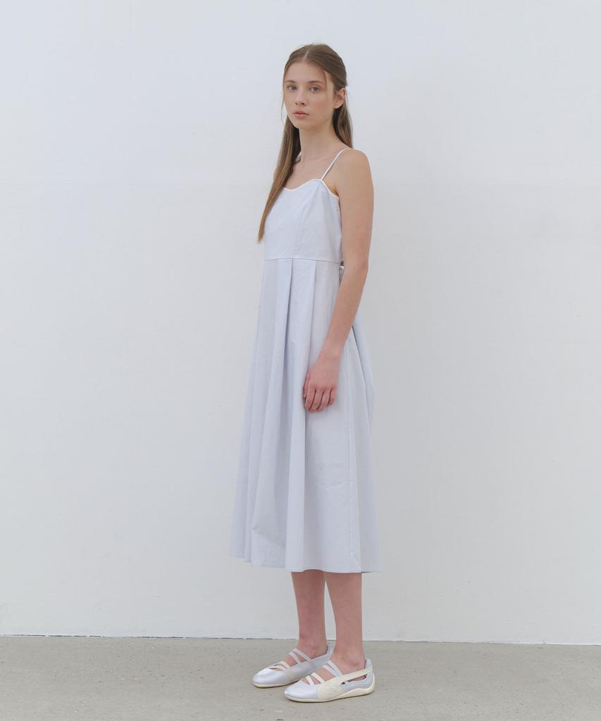 Cluny Open Back Flare Cotton Dress - Sora