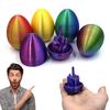 3D-печатная игрушка в виде яйца со средним пальцем. Цветное пластиковое пасхальное яйцо с серединой.