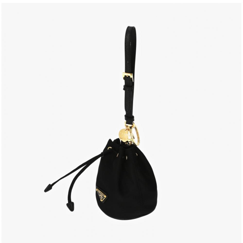 Prada Мини-сумка-ведро с треугольным логотипом из переработанного нейлона 1tt202 2dmk F0632