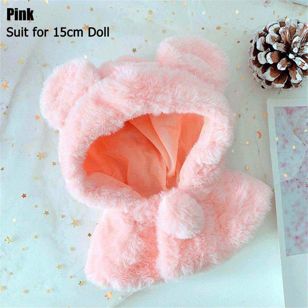 Мягкая кукла-животное Кукла ручной работы Костюм с плащом с капюшоном Плюшевая одежда для кукол Одежда для кукол