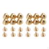 12 штук латунных конических заклепок-пуговиц, пресс-шпильки, для DIY кожаных изделий, 12x9 мм