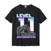 Boys Level 11 Unlocked Funny Video Gamer 11th Birthday Gift T-Shirt T Shirt Tops & Tees Oversized Cotton Hip Hop Comfortable Unisex