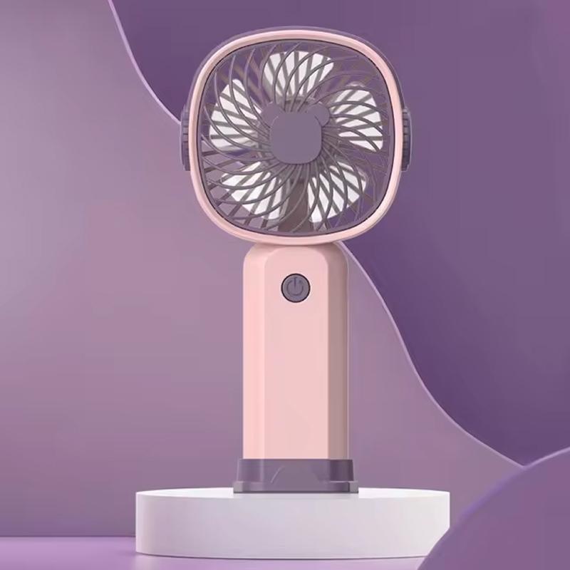 New Handheld Portable Mini Fan USB Rechargeable Multi-function Fan with Mobile Phone Holder Function for Office and Dormitory