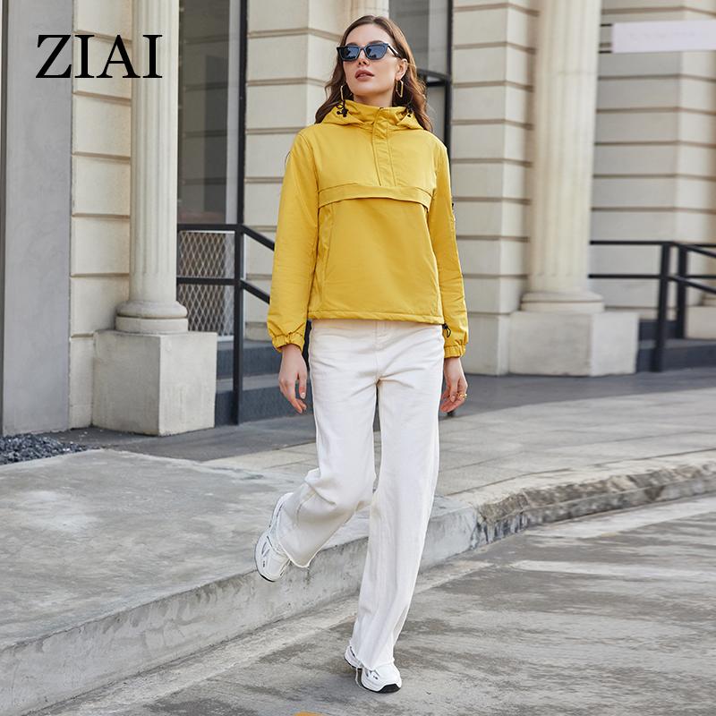 ZIAI 2023, весенняя женская куртка, короткий плащ, простой пуловер, женское пальто, простые повседневные качественные ветровки, куртки ZS-30011