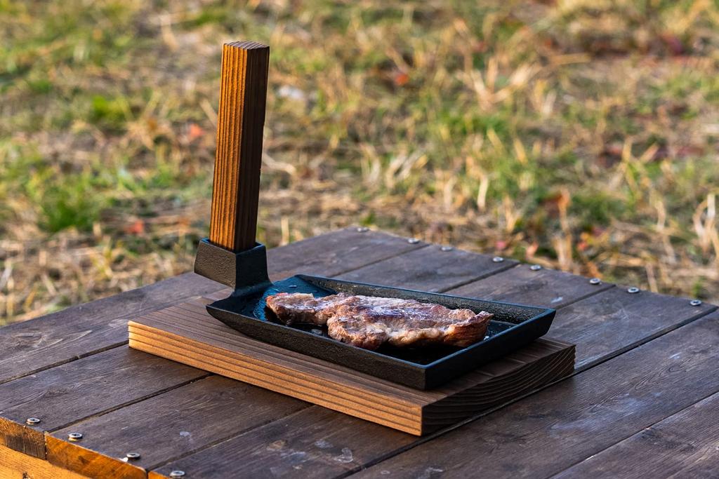 Ikenaga Iron Works Газовый огонь для стейка Сделано в Сукикува Тарелка для стейка 11321, Только, Япония,