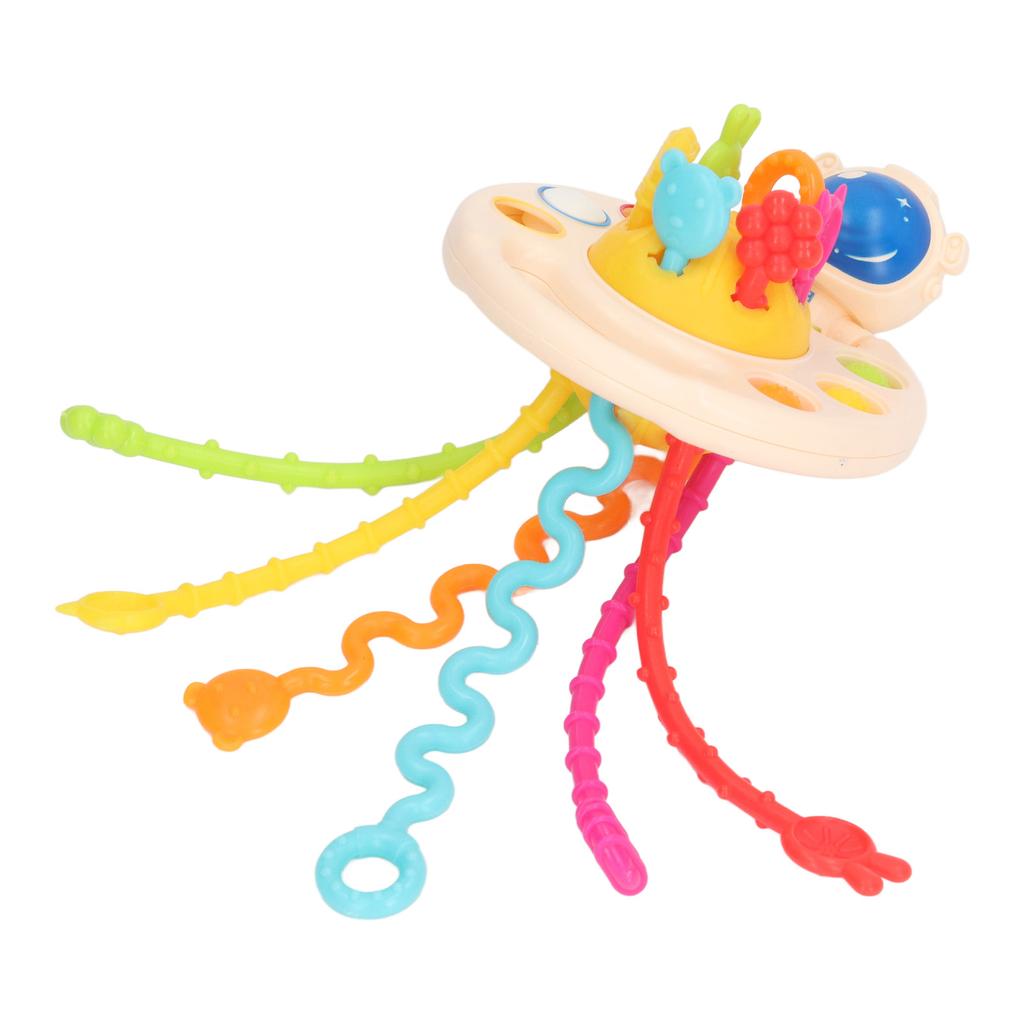 Игрушка с веревочкой Раннее образование Форма космоса Развитие мелкой моторики Силиконовая сенсорная игрушка с веревочкой