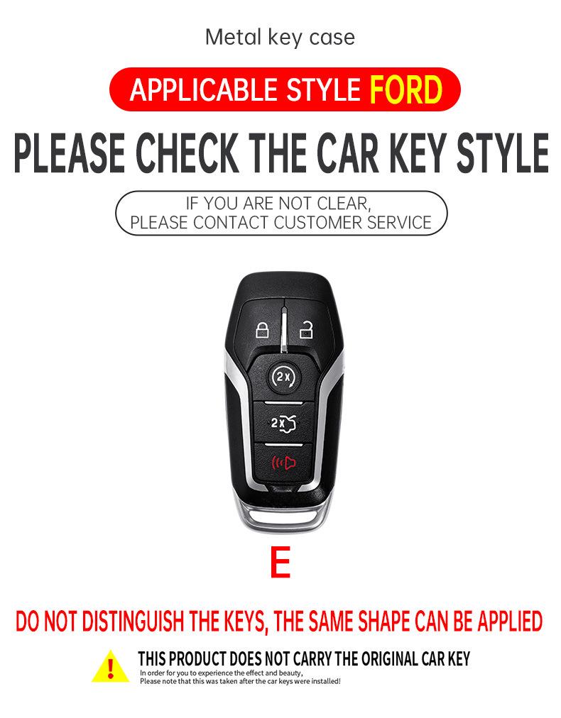 Ford Mustang, Taurus, Explorer, MKZ, Lincoln MKC, MKX Key Case: Metal Shell Key Holder
