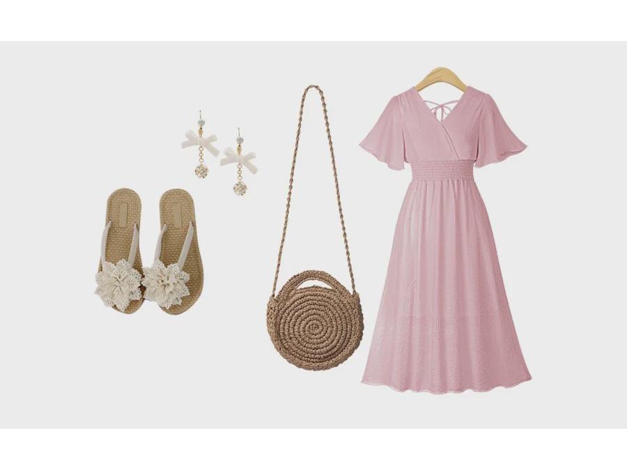 Новое женское шифоновое платье с V-образным вырезом и кружевом на весну и лето