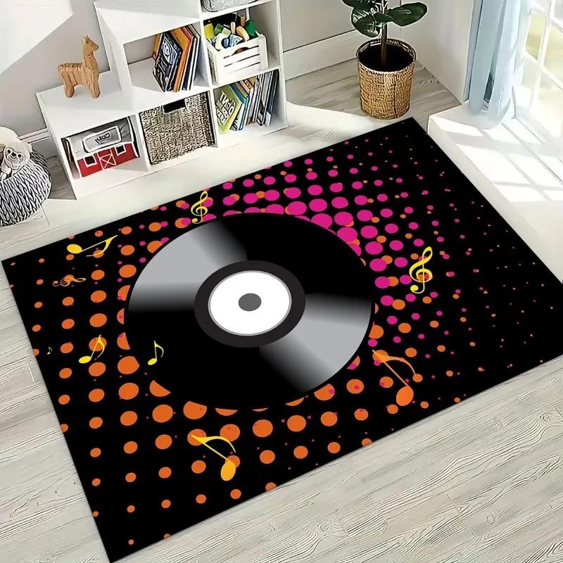 Ковер с записью музыки, ковер с DJ-экраном, ковер с лентой для спальни, гостиной, дивана, дома, придверный коврик, декор, большой размер, детский игровой, нескользящий коврик для пола