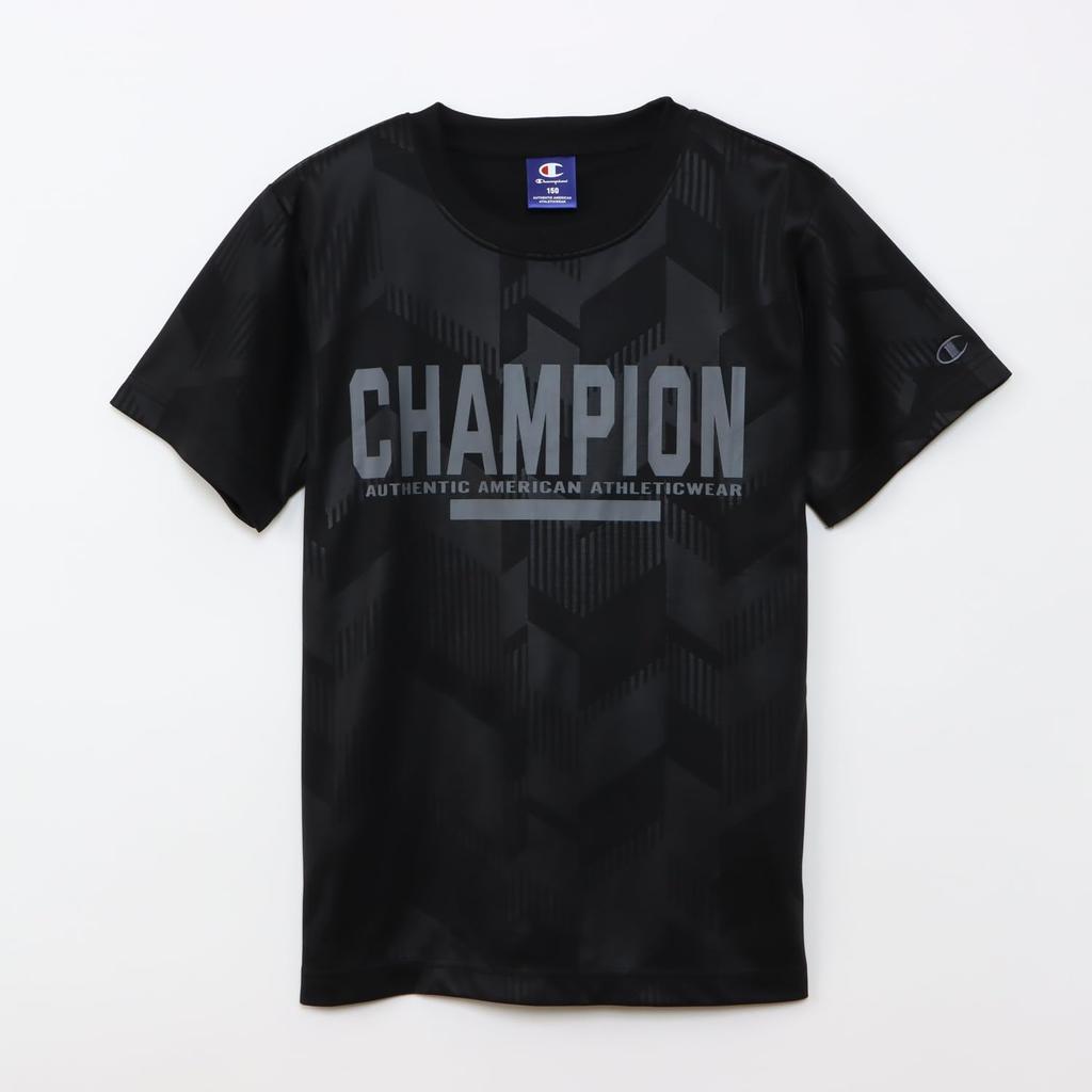 Комплект спортивного костюма Champion с коротким рукавом и круглым вырезом, с резиновым и базовым спортивным детским (Набор из 2 предметов) Быстросохнущий принт, футболка шорты, CK-BSW03-090-130