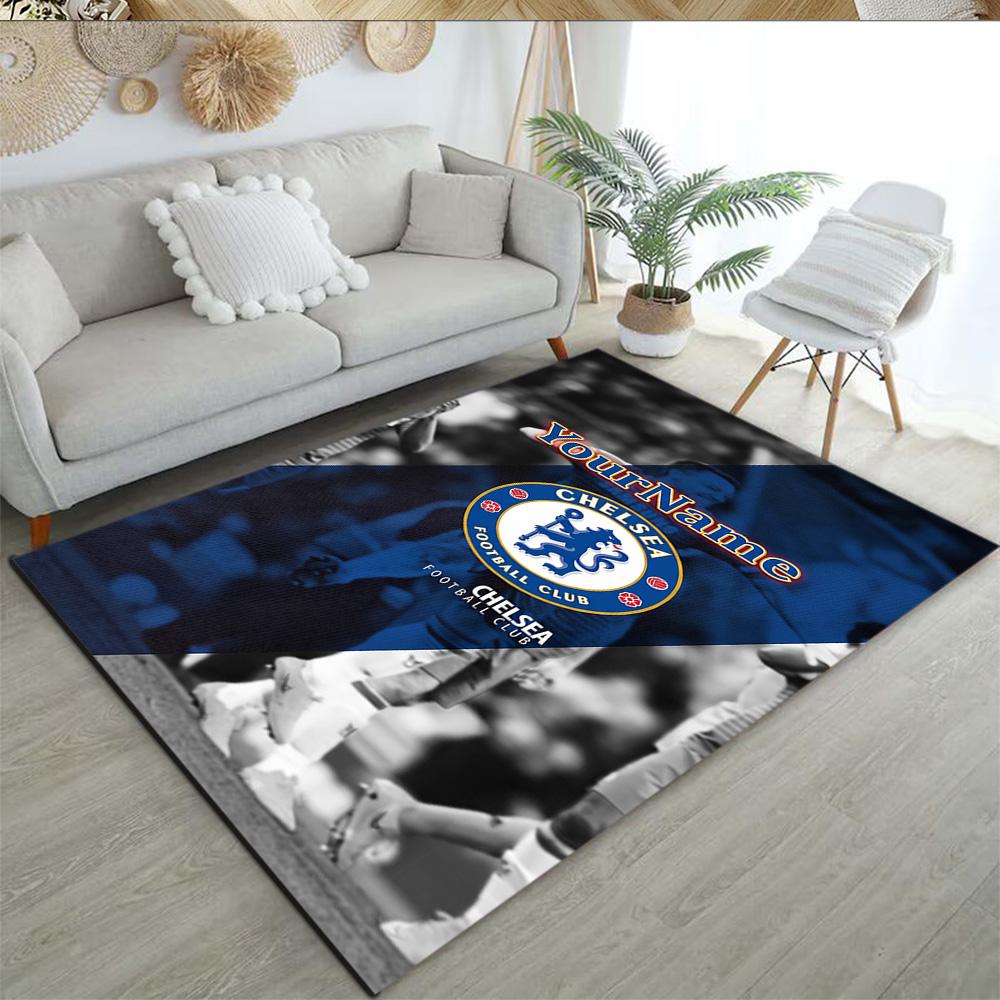 Chelsea Fc Customizable Name Floor Rug Office Rug Suitable For Kitchen Dormitory Foyer Entryway Antislip Carpet Office Home Decor