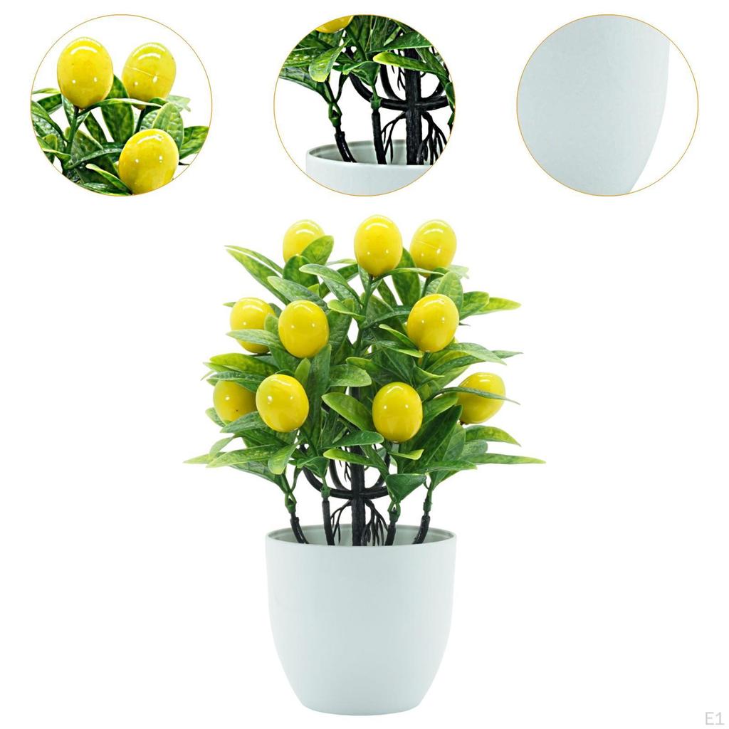 Artificial Fruit Plants Tree Potted Floral Decor Fake Flower Plant Mini