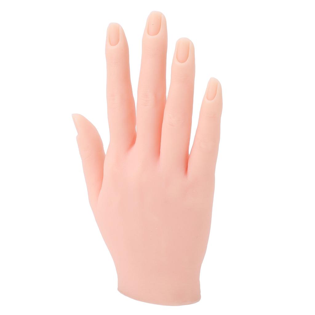 Nail Art Practice Hand High Simulation Flexible Silicone Nail Practice Training Mannequin Hand for