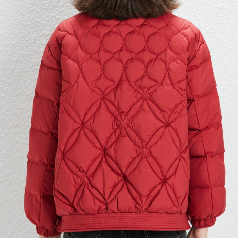 Пуховик женский 2024 новый 90% белый утиный пух модный свободный короткий маленький зимний пальто прилив