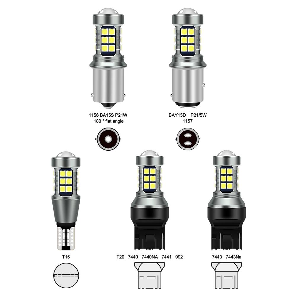 1 шт. супер яркий автомобильный P21W BA15S 1156 27 Smd Led 3030 7440 7443 T20 автомобильные тормозные лампы дневные лампы автомобильные задние лампы авто лампа заднего хода