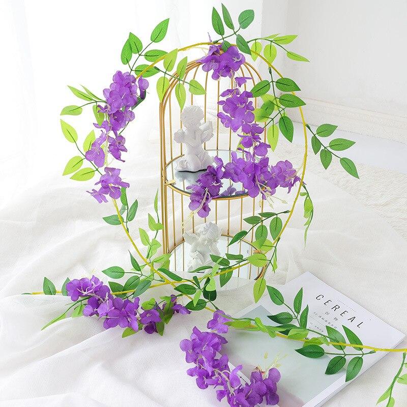 Artificial Flowers Wedding Vine Wedding Decor Ivy Decoration Real Touch Silk Flower String Home Hanging Garland Party