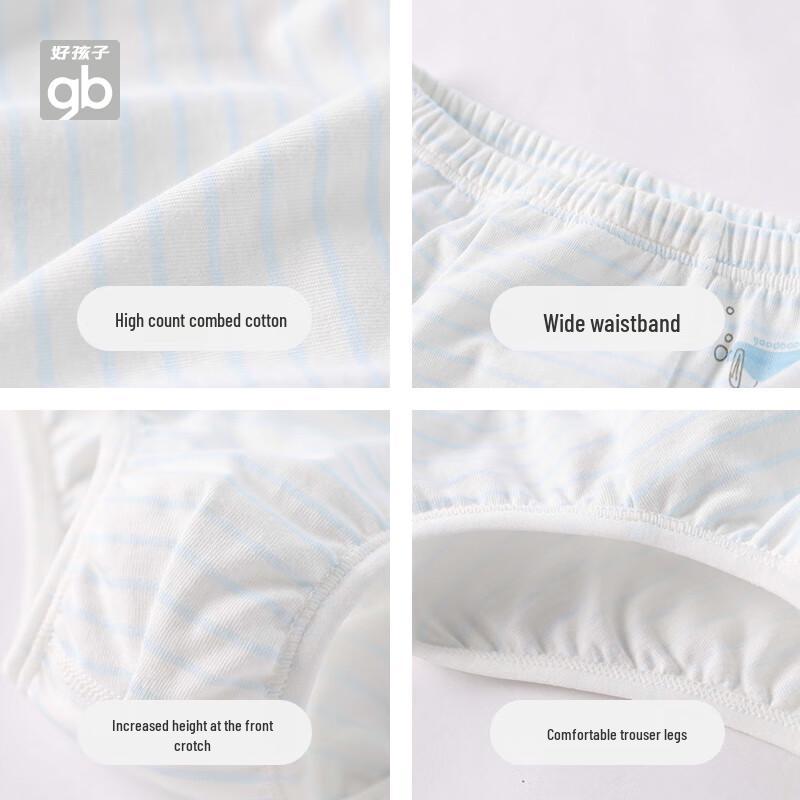 Мальчиковые антибактериальные трусы Goodbaby из 100% хлопка (3-Pack)