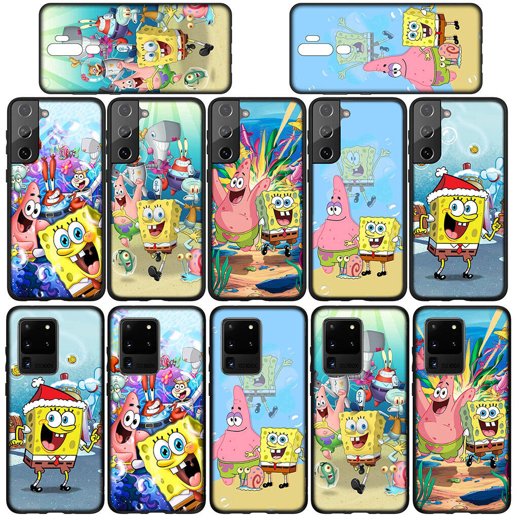 Чехол для телефона для iPhone 17 16 15 Plus Huawei P30 P20 Lite Redmi Note 14 12 11 13 Pro Max OPPO A60 A80 A40 A18 A38 Комиксы S-Губка Боб Квадратные Штаны Чехол